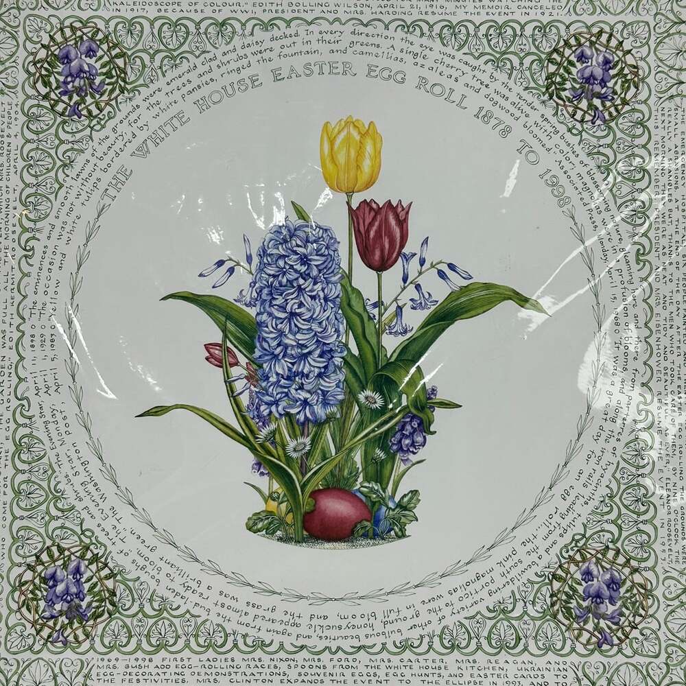 The White House Easter Egg Roll 1878 to 1998 Calligraphy Print by Susan Loy
